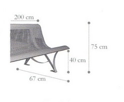 Banc public inox Val d'Aran 2